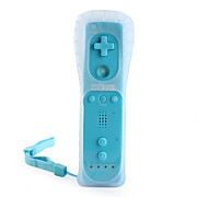  2-in-1 MotionPlus Remote Control + Protective Silicon Case for Wii (Blue)