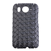  Woven Pattern High Quality Hard Back Case Cover For HTC Desire HD(black)