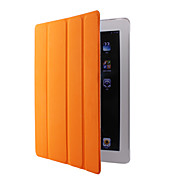  Sleep/Wake-up enabled Leather Case for iPad 2 (Orange)