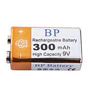  BP 9V 300mAh High Capacity Rechargeable Batteries