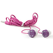  sourire face dans l'oreille d'écouteurs stéréo pour mp3/mp4 (violet)