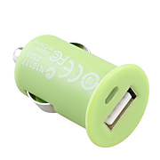  1000mA Mini USB Car Cigarette Charger for iPhone/iPod/Cellphones - Green