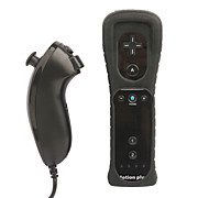  2-in-1 MotionPlus Remote Controller en Nunchuk + hoesje voor Wii (Black)