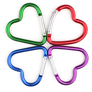  Heart-shaped Aluminium Carabiner (Assorted Colors)