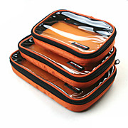  Three-piece Transparent Package Bags (Orange)