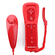  2-in-1 MotionPlus Remote Controller en Nunchuk + hoesje voor Wii (rood)