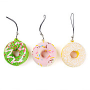  Sweet Smelling Donut Shaped Keychain (Assorted Colors)