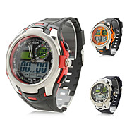  Men's Silicone Analog-Digital Dual Movements Wrist Watch (Assorted Colors)