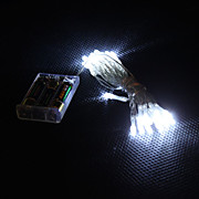  30-LED 2M White Christmas Fairy String Light 2 Modes (Flashing, Steady on)