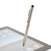  véritable ipega stylet pour iPad, iPhone avec double-stylo à bille de couleur (argent)