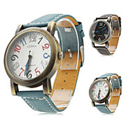  unisexe pu analogique montre-bracelet à quartz (couleurs assorties)
