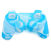  Protective Dual-Color Silicone Case for PS3 Controller (Blue and White)