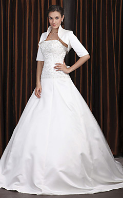 NYX - Vestido de Novia de Satén con Bolero