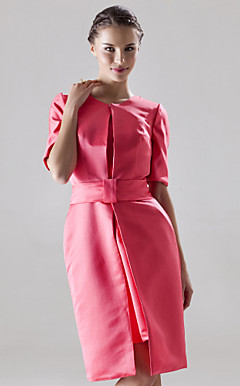 FADIA - Bruiloftsfeestjurk of Bruidsmeisjesjurk van Satijn met Bolero