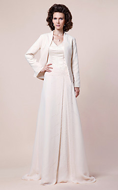WALTRUD - Brudens Mor-Klänning av Chiffon med Bolero
