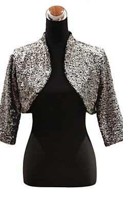 3/4-length manica elegante paillettes un'occasione speciale giacca / involucro