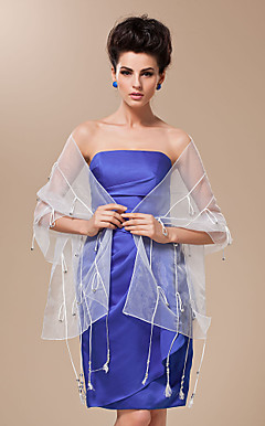 Polyester With Button and Tassels Special Occasion / Wedding Shawl (More Colors Available)