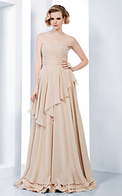 Imperium Mantel / Spalte Liebsten bodenlangen Chiffon Abendkleid