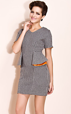 ts style vintage col V robe fourreau