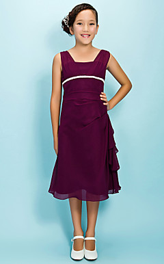 KEELY - Junior Bruidsmeisjesjurk van Chiffon