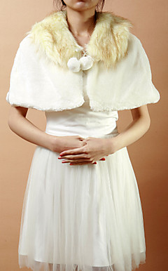 Beautiful Faux Fur Evening/Wedding Shawl