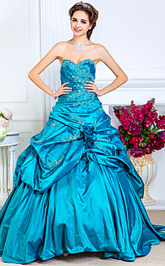 Ball Gown Sweetheart Floor-length Taffeta Evening Dress