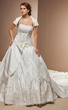 LAWANDA - Vestido de Novia de Satén con Bolero
