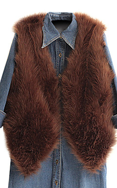 Mooie mouwloze kraag Faux Fur Casual / Party Vest (meer kleuren)