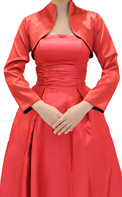 Long Sleeve Satin Evening/Wedding Wrap/Jacket (More Colors)