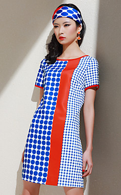 TS Polka Dots Contrasto Abito a colori