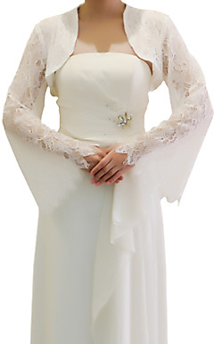 Lange Bell Sleeve Lace Avond / bruiloft wrap / Jacket
