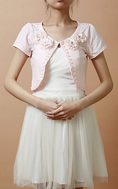 Nice Short Sleeve Cotton-terylene Evening/Casual Wrap/Jacket(More Colors)