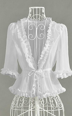 Halvparten Sleeve chiffon / Casual Wrap / jakke (flere farger)