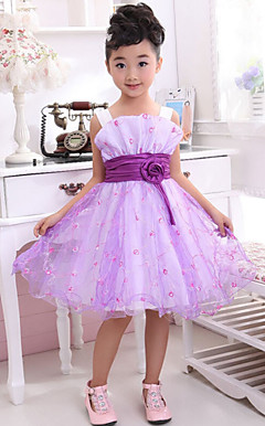 Beautiful Sleeveless Polyester/Tulle Wedding/Evening Flower Girl Dress
