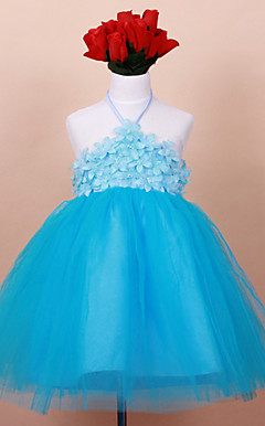 Beautiful Sleeveless Satin/Tulle Wedding/Evening Flower Girl Dress