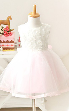 Trevlig Ärmlös Nät / Tulle Bröllop / Evening Flower Girl Dress