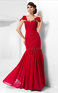 Trumpet/Mermaid Sweetheart Floor-length Chiffon Evening Dress