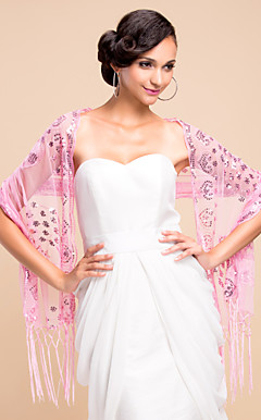 Wunderbare Sequined Voile Wedding / Evening Shawl (mehr Farben)