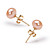  14k oro rosa 6.5 - 7mm aaa arete de perla de agua dulce (dszz067)