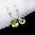  Platinum CZ Earring with Champagne Drop Earring - CZ Earring 80720-51 (SZY269) Free Shipping