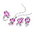  Fashion Cubic Zirconia Sets (Pendant, Ring and Earring) - CZ Jewelry Set SYX-0243 Pink (SZY113)