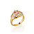  18K plaqué or brillant zircon cubique ring - cz ring 80831-06 (szy311)