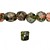  Bead, unakite (natural), 8-10mm tumbled faceted pebble. Sold per 16-inch strand (BEGB3037)