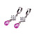  Elegant Pink Cubic Zirconia Drop Earring - Cubic Zirconia Earring EZF2 - 0012 Pink (SZY678)