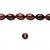  Bead, 16" mahogany obsidian (natural), 8x6mm oval (BEGB2790)
