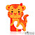  2gb tigre arancione cartone animato mp3 giocatori (szm078)