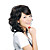  Capless Medium Length Synthetic Black European Weave Hair Wig