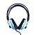  Kanen KM-740 Stylish Stereo Headphones (Blue)