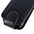  estuche de cuero negro bolsa vertical para nokia n79
