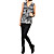  Black And White Stripes Sleeveless V Neckline Blouse / Women's Blouses (4202BD001-0857)